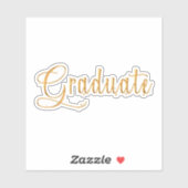 Graduate goud schrift sticker (Vel)