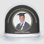 Graduate Graduation Photo School Gold Snow Globe (Avant)