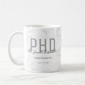 Graduate Keepsaké Marble Nom PhD Coffee Mug (Gauche)