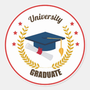Graduate Klassieke Ronde Sticker