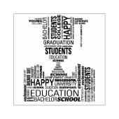 Graduate Lettering Stempel van Rubber (Afrduk)