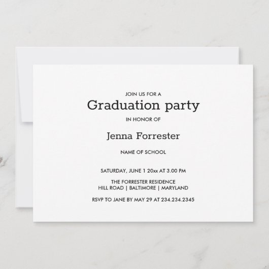 Graduate Modern Minimal Script Three Photos Kaart (Achterkant)