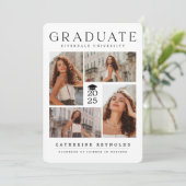Graduate moderne 4 Photos Faire-part de diplôme (Debout devant)