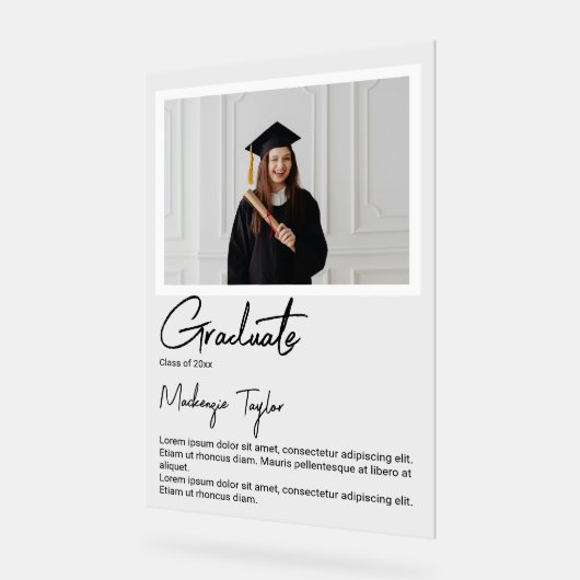 Graduate Photo and Personalized Text (Angle)
