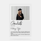 Graduate Photo and Personalized Text Acryl Bord (Voorkant)