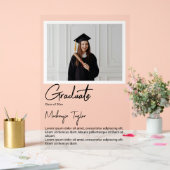 Graduate Photo and Personalized Text Acryl Bord (Huwelijk)