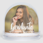 Graduate Photo Bold Script Custom Graduation Sneeuwbol (Voorkant)