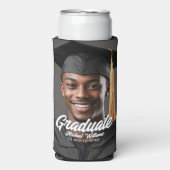 Graduate Photo Bold Script Graduation Party Favor (Seltzer Voorkant)