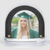 Graduate photo collage gold script class of year sneeuwbol (Achterkant)