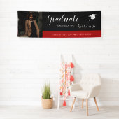 Graduate Photo Congratulations Black Red Banner (Insitu)