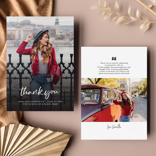 Graduate Photo Graduation 2025 Carte de remercieme