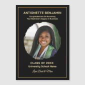 Graduate Photo Graduation Congrats Magnet Card (Devant)