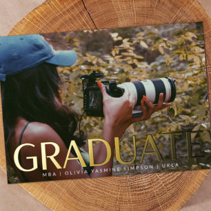 Graduate Pressing Gold Foil Faire-part moderne '24