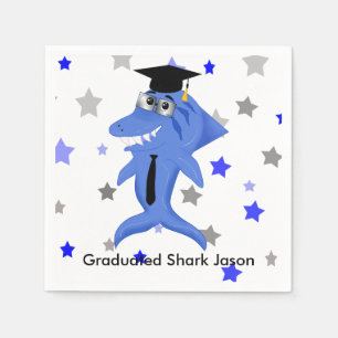 Graduate Shark Party Servetten