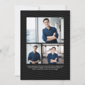 Graduate trendy modern script photo graduation aankondiging (Achterkant)