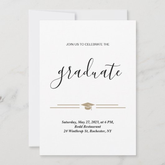 Graduate University 2023 Parti Faire-part (Dos)