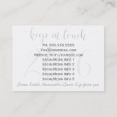 Graduate Vingt-seize Restez en contact Carte perso (Dos)