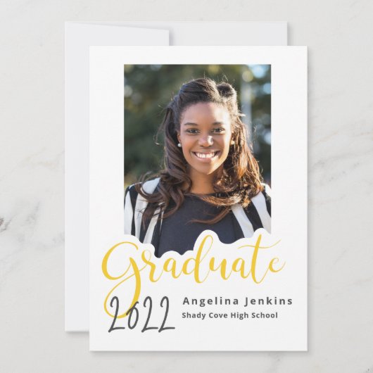 Graduate Yellow Photo 2022 Faire-part (Devant)