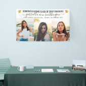 Graduatie 3 Foto van Elegant Script Spandoek (Beurs)