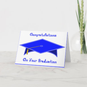 Graduatie Cap Blauw Papier Pet of Kaart Printable