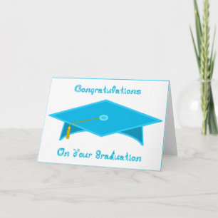 Graduatie Cap Blauwgroen Blauw Papier Pet Kaart Pr