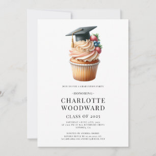Graduatie Cap Cupcake illustratie Afstudeerder Par Kaart