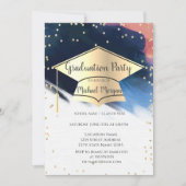 Graduatie Cap, diamanten Afstuderen penseel Slag Kaart (Voorkant)