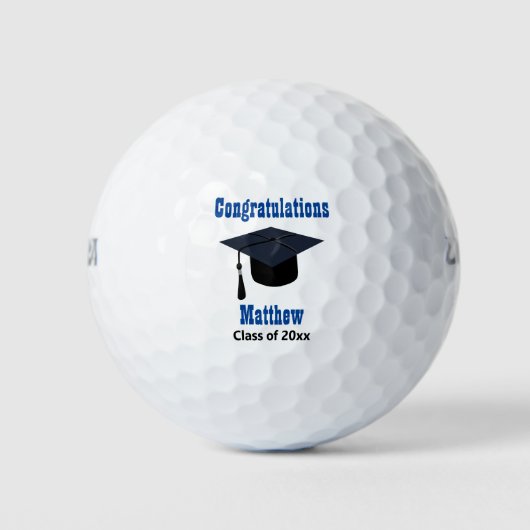 Graduatie Cap Golfer Afstuderen Keepomwille Golfballen (Voorkant)