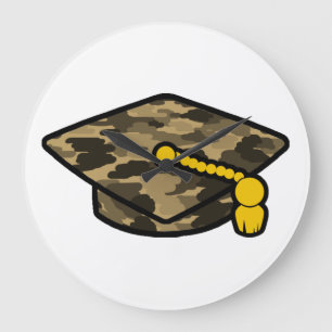 Graduatie Cap Khaki Camo Grote Klok