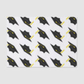 Graduatie Caps Patroon Tissuepapier (Voorkant)