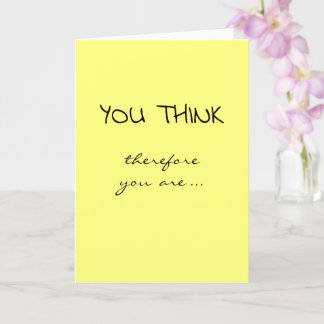 Graduatie Congratulations I Think Therefore I Am Kaart