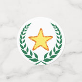 Graduatie dop, laurel, sterren & goudConfetti Confetti (Kleine voorkant)