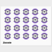 Graduatie dop Strepen Label (Paarse) (Vel)