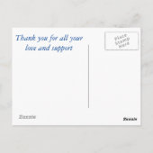 Graduatie Girl thank you card Briefkaart (Achterkant)
