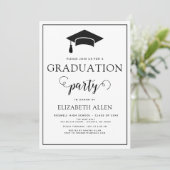 Graduatie Party Invitation Kaart (Staand voorkant)