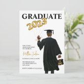 Graduatie Party Invitation Kaart (Staand voorkant)