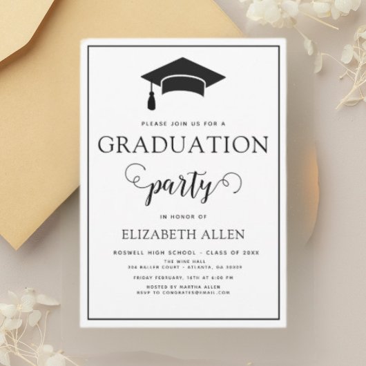 Graduatie Party Invitation Kaart