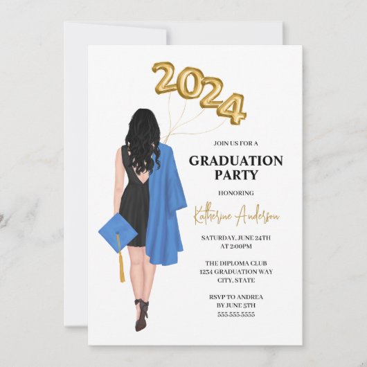 Graduatie Party Invitation Kaart (Voorkant)