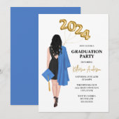 Graduatie Party Invitation Kaart (Voorkant / Achterkant)
