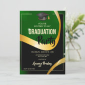 Graduatie Party Invitation Kaart (Staand voorkant)