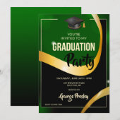 Graduatie Party Invitation Kaart (Voorkant / Achterkant)