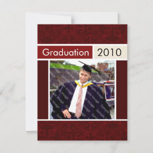 Graduatie-uitnodigingen van Red Open House Party Kaart