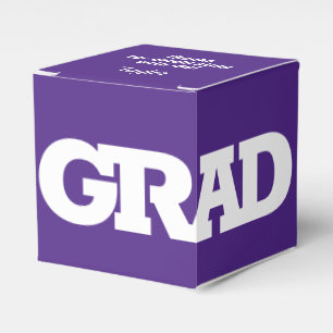 Graduatie van witte en Paarse scholen Bedankdoosjes