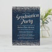 Graduatiepartij Chic Denim en Diamonds Kaart (Staand voorkant)