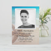 Graduaties Strand Zeester Foto Sjabloon Kaart (Staand voorkant)