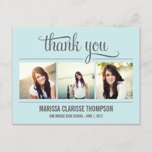 Graduating Year Graduation Thank You Card Briefkaart