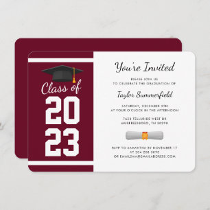 Graduation 2024 Bourgogne Grad Party Invitation