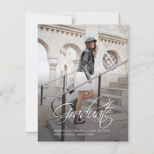 Graduation 2024 Script Photo Grad Faire-part (Devant)