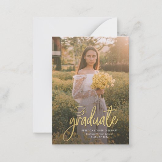 Graduation 2024 Script Photo Graduate Faire-part (Devant)