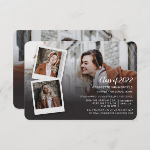 Graduation 2025 4 Photos Grad Party Invitation